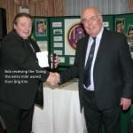Bob receiving the 'Going the extra mile UK' award