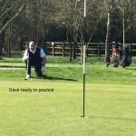 Golf match - Dave Marshall ready to pounce..